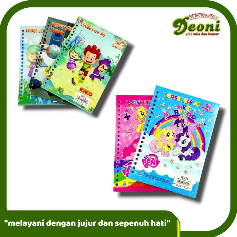 

Kiky Loose Leaf / Kertas Isi Binder A5 25 dan 50 Lembar Fancy Banyak Motif 1228