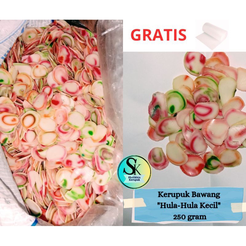 

Kerupuk Bawang Hula-Hula 250 gram / Kerupuk Seblak / Kerupuk pesta / Kerupuk Mentah
