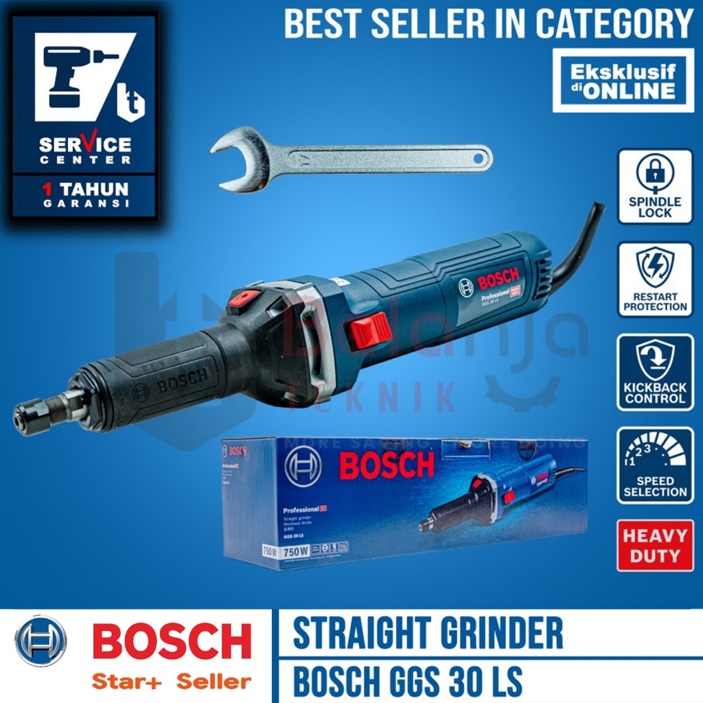 Bosch Straight Grinder GGS 30 LS Mini Gerinda Lurus Botol Tuner 750W