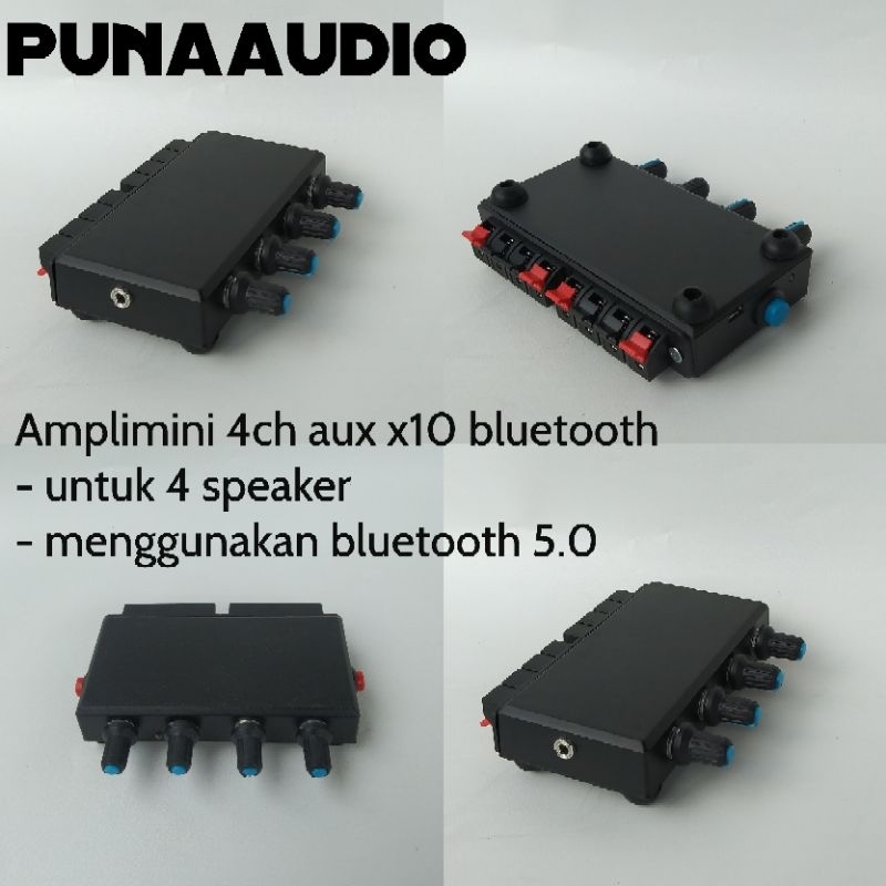 Amplifier mini 4 channel bluetooth x10