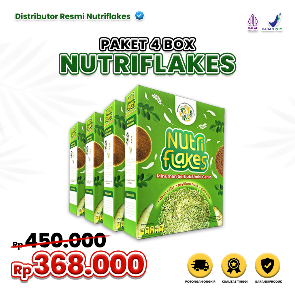 

Nutriflakes Sereal Umbi Garut Mampu Mengtasi Asam Lambung, Maag dan Gerd Halal