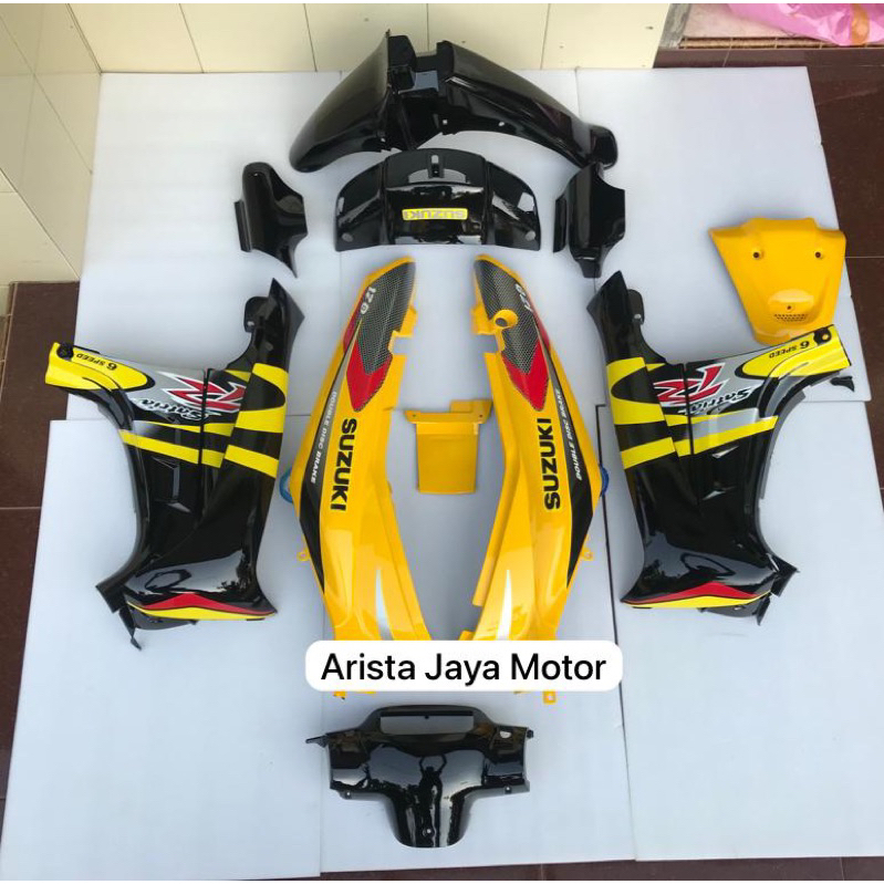 Cover Body Satria 2tak Body Satria Lumba Cover Body Satria Lumba Kuning Hitam