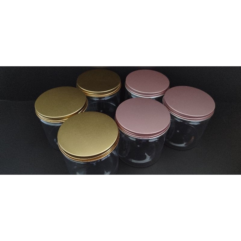 Toples Tabung 550ml Tutup Alumunium Gold / Rose Gold