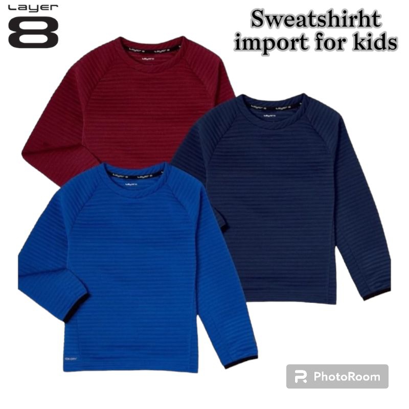 Layer 8 sweatshirt kaos lengan panjang