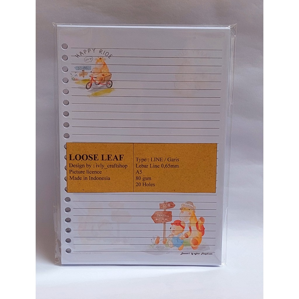 

Loose Leaf Line A5 , animals walking down the road