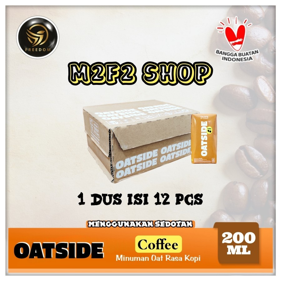 

OATSIDE Mini Coffee Oat Milk | Susu Gandum Kopi Kotak UHT | Straw - 200 ml (Kemasan Karton)