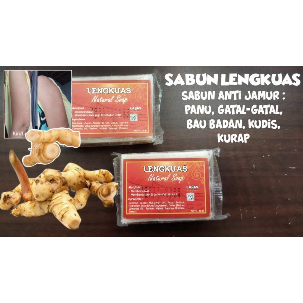 BISA COD | Sabun Panu Paling Ampuh Herbal dari Ekstrak Lengkuas BPOM 60 Gram LARAS