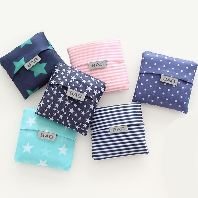 Tas Belanja Lipat Ramah Lingkungan Nylon foldable reusable shopping bag / TOTE BAG / Tas Lipat