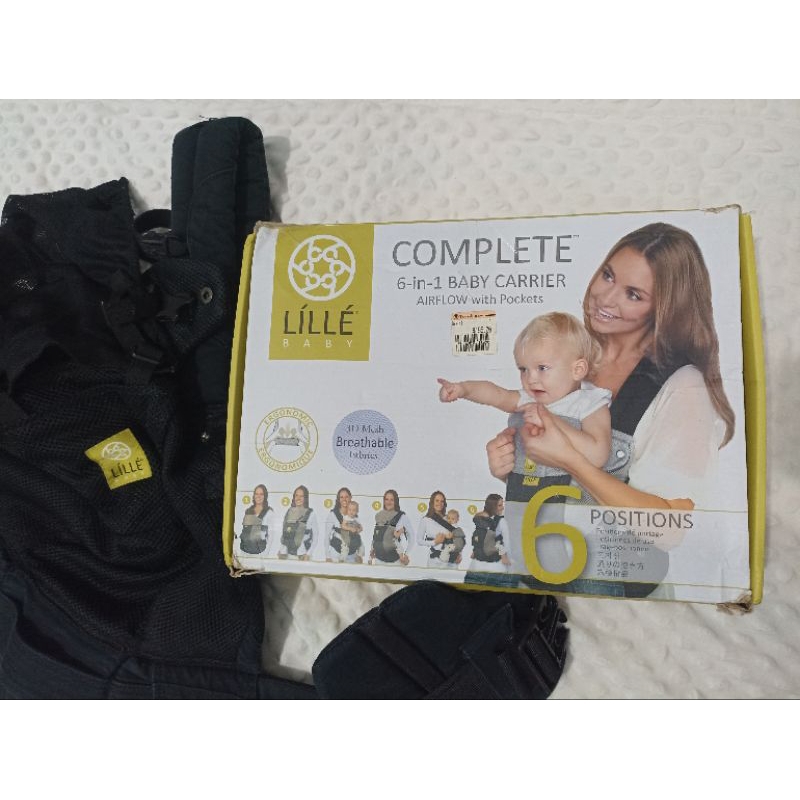 CO LINK KECIL - Lillebaby complete 6 in 1 airflow with pocket Black airmesh PL Like New