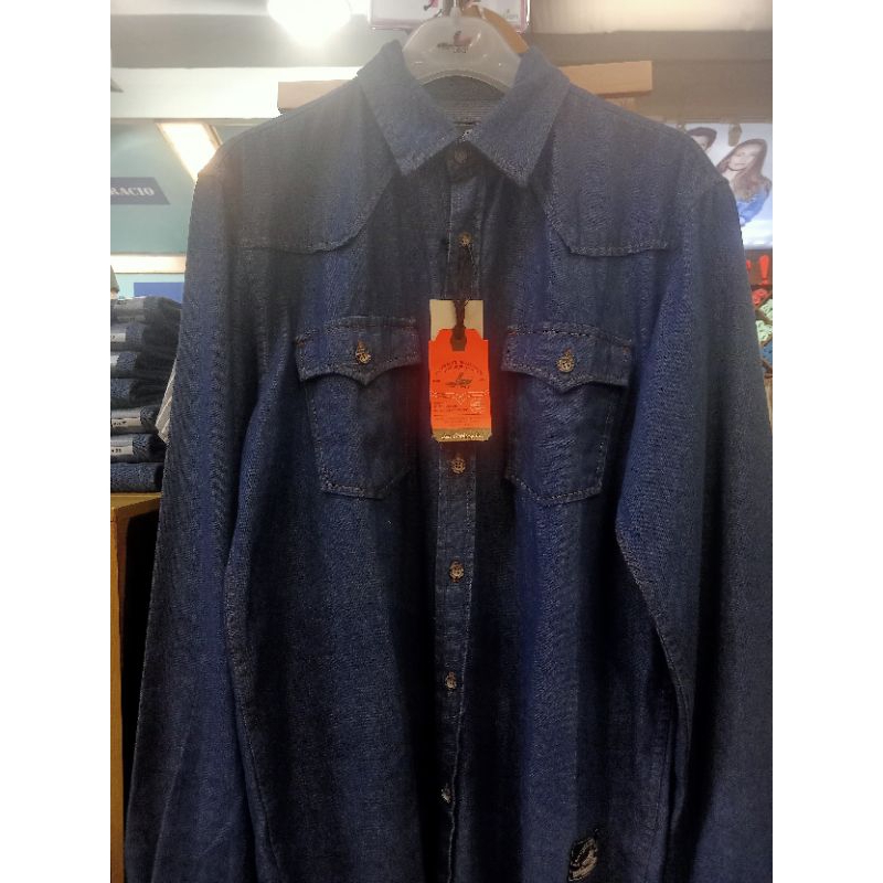 Lea kemeja jeans long Sleeve