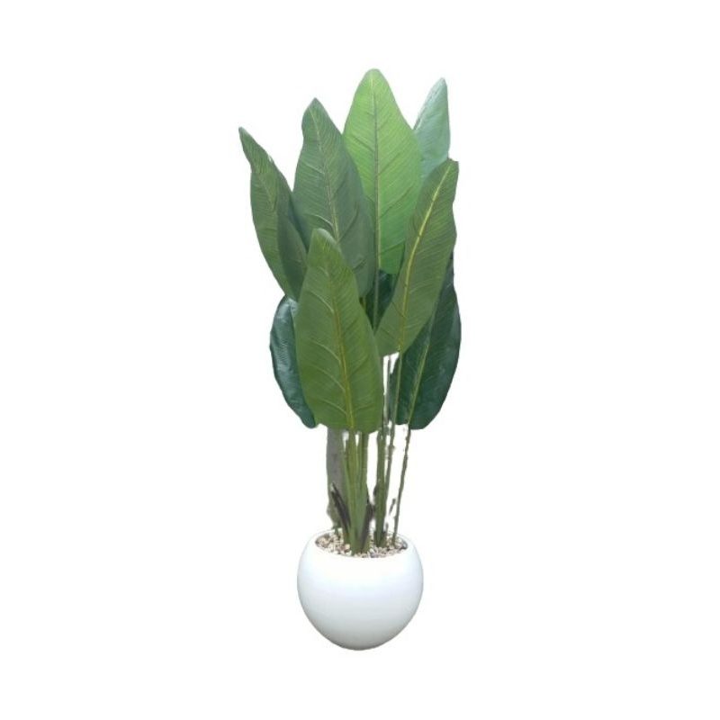 POHON DAUN PISANG TINGGI 1,2M LENGKAP DENGAN POT/TANAMAN ARTIFICIAL/TANAMAN HIAS/TANAMAN PLASTIK/TAN