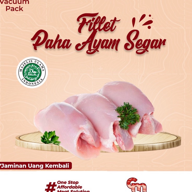 

COD Fillet Paha Ayam Segar Tanpa Kulit Fresh Boneless Chicken Thigh 1kg