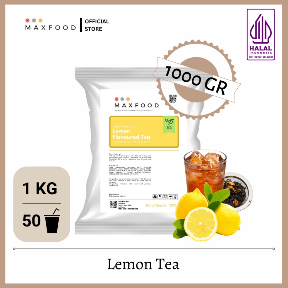 

GROSIR MURAH MAXFOOD 1Kg Bubuk Minuman Horeka Teh Rasa Buah Lemon Tea Lychee Tea Peach Tea Apple Tea Bluebery Tea Kiwi Tea Mango Tea Blackcurrant Tea