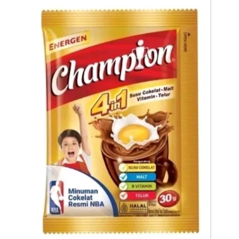 

MURAH LEBAY Energen Champion 4 in 1 3 gram susu coklat 1 saset exp des24