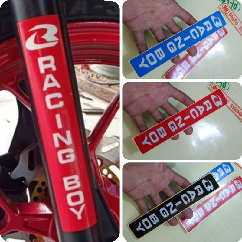 Stiker Motor Keren RCB Racing Boys Aksesoris Shock Bottom Cutting Tulisan Keren Untuk Motor Viral