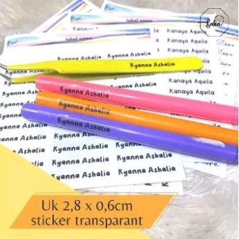 

Stiker Nama Transparant