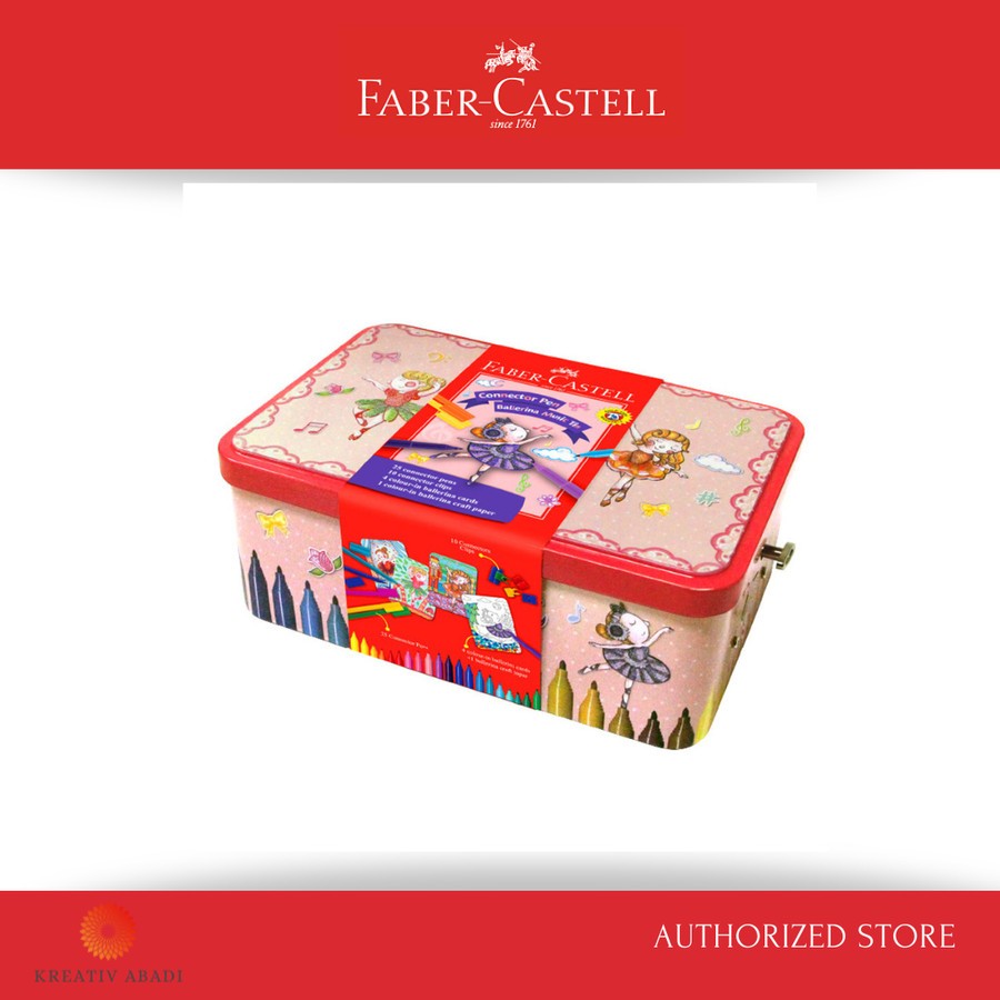 

Faber-Castell Connector Pen Ballerina Music Box Tin Case