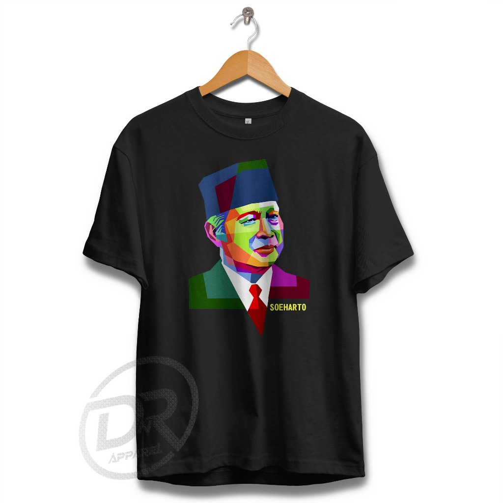 T-Shirt Baju Distro Kaos Gambar Pak Harto / Kaos Mantan Presiden / Kaos Soekarno / Kaos Soeharto / K
