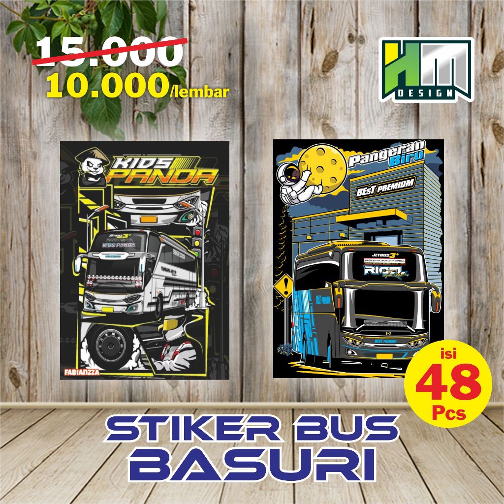 

STIKER BUS BASURI PANGERAN BIRU | BUS MANIA BUS TELOLET | STIKER BUS VIRAL ISI 48 PCS