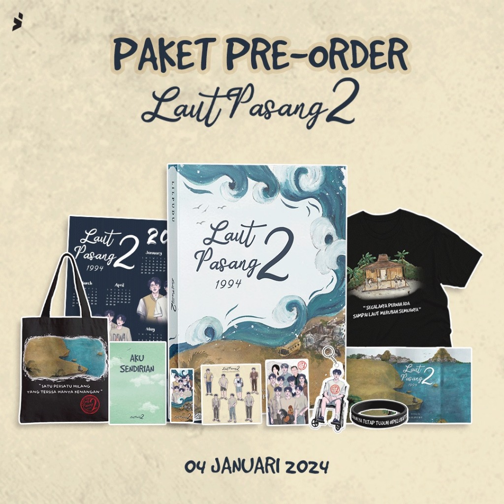 Novel LAUP PASANG 1994 & Laut Pasang 2 & Laut Pasang 3 -  Lilpudu - Tekad X Akad