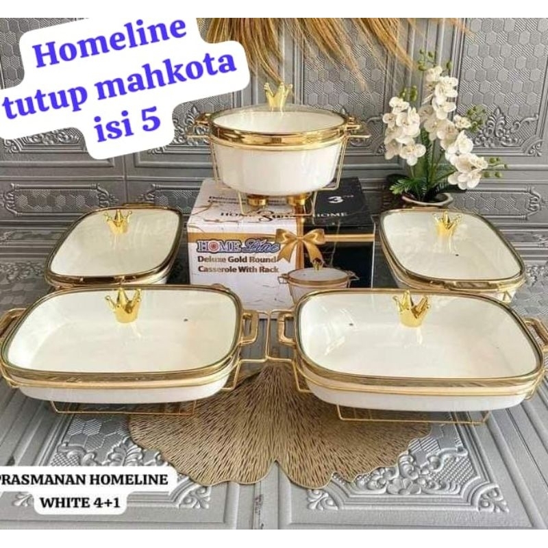 SET PRASMANAN PUTIH HOMELINE 4+1