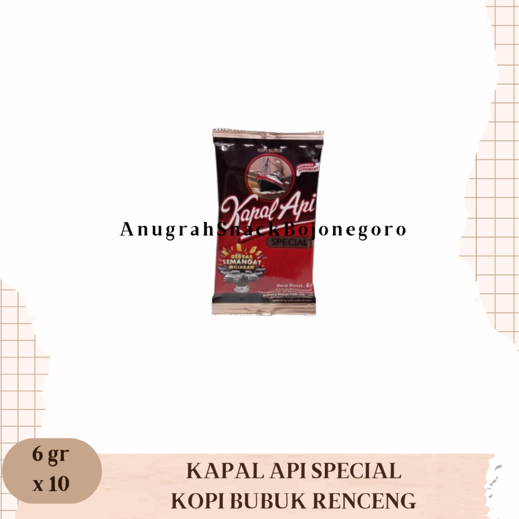 

Kapal Api Special Kopi Bubuk Renceng 6gr x 10