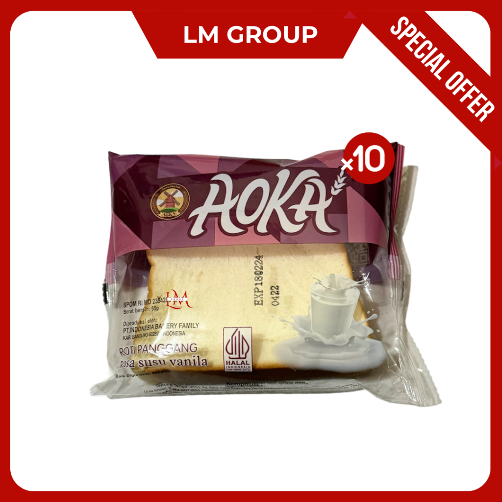 

[10 PCS LEBIH HEMAT] Roti Panggang Aoka Aneka Rasa Super Lembut