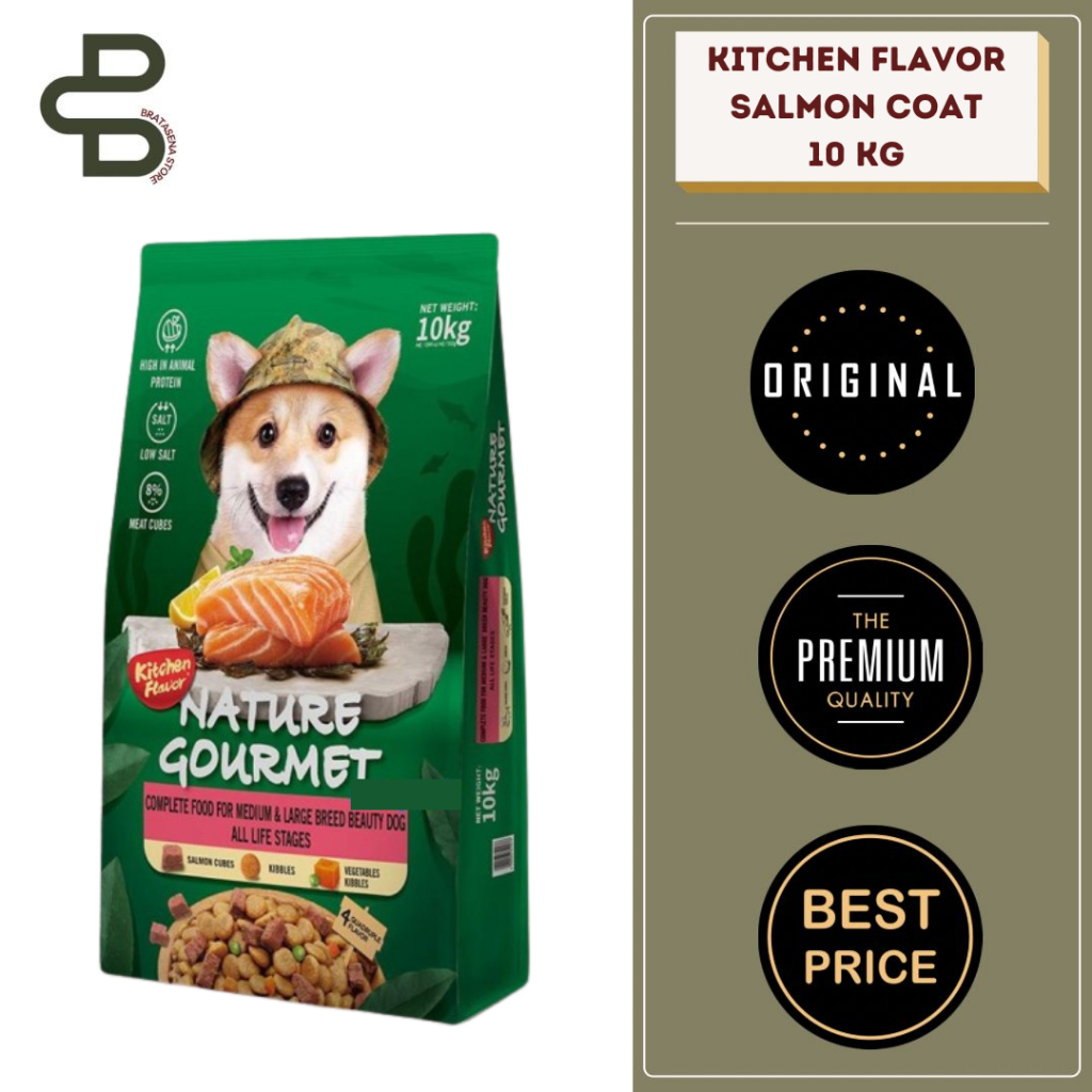 

23bagusmenshop - Kitchen Flavor Nature Gourmet Salmon 10kg Dog Food Coat Beautifying Freshpack
