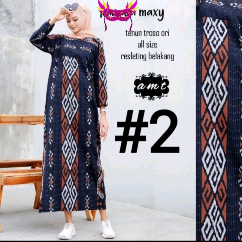 GAMIS TENUN KOMBINASI MIX TOYOBO, GAMIS SEGALA ACARA, BAJU PESTA, BAJU PREWEDING, PESTA. SARIMBIT, S
