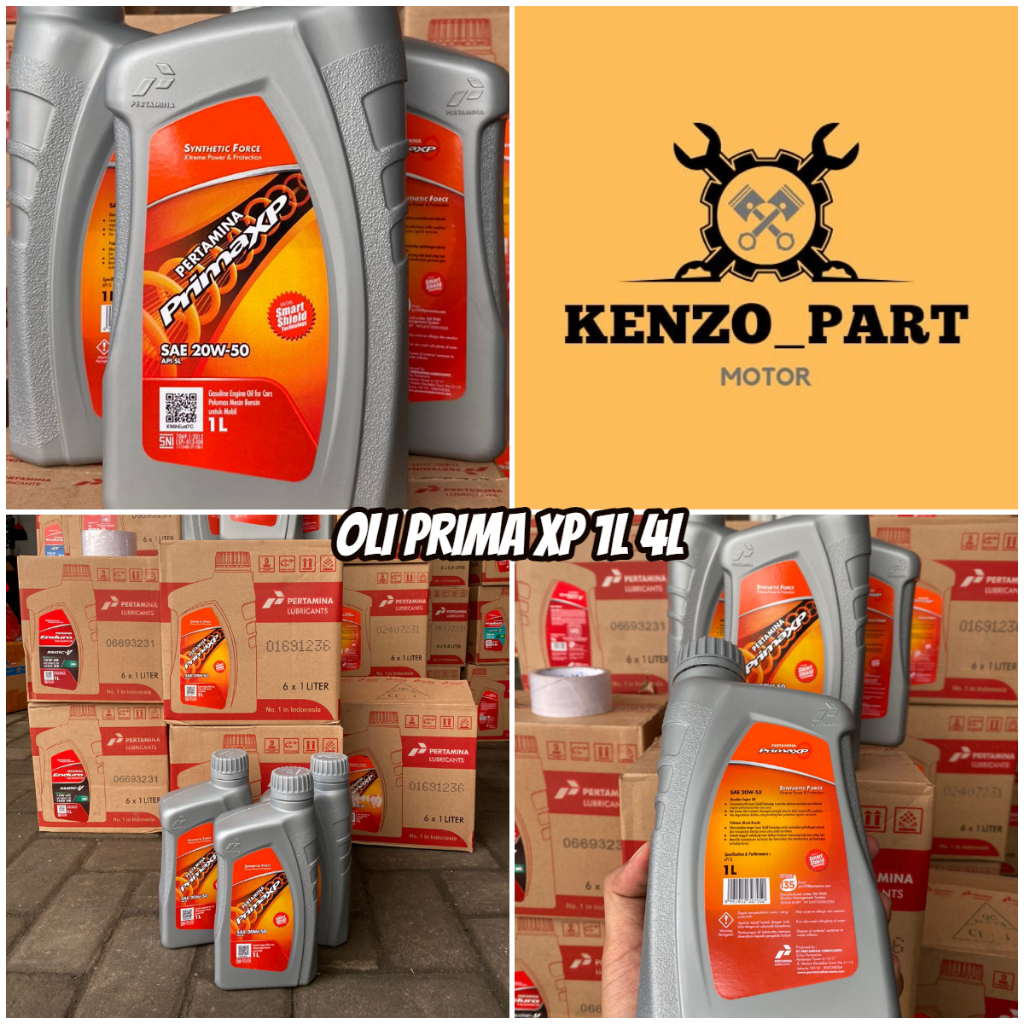 OLI PRIMA XP SAE 20W-50 1LITER 4LITER OLI MOTOR DAN MOBIL || OLI PERTAMINA PRIMA XP SAE 1 LITER // 4