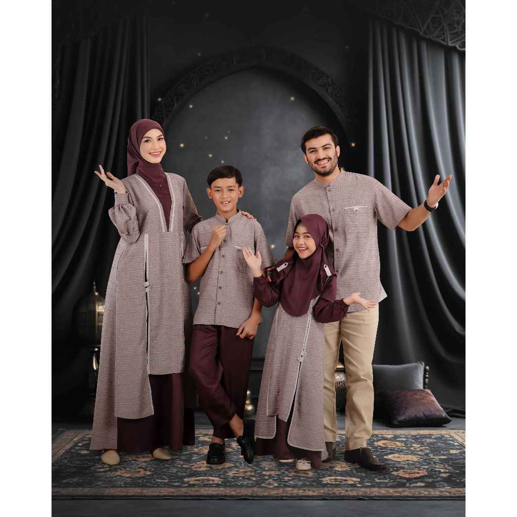 SARIMBIT NIBRS 2024 HARMONY MAUVE TAUPE ORIGINAL BY NBRS SERAGAM KELUARGA FAMILY RAYYA SERIES GAMIS 