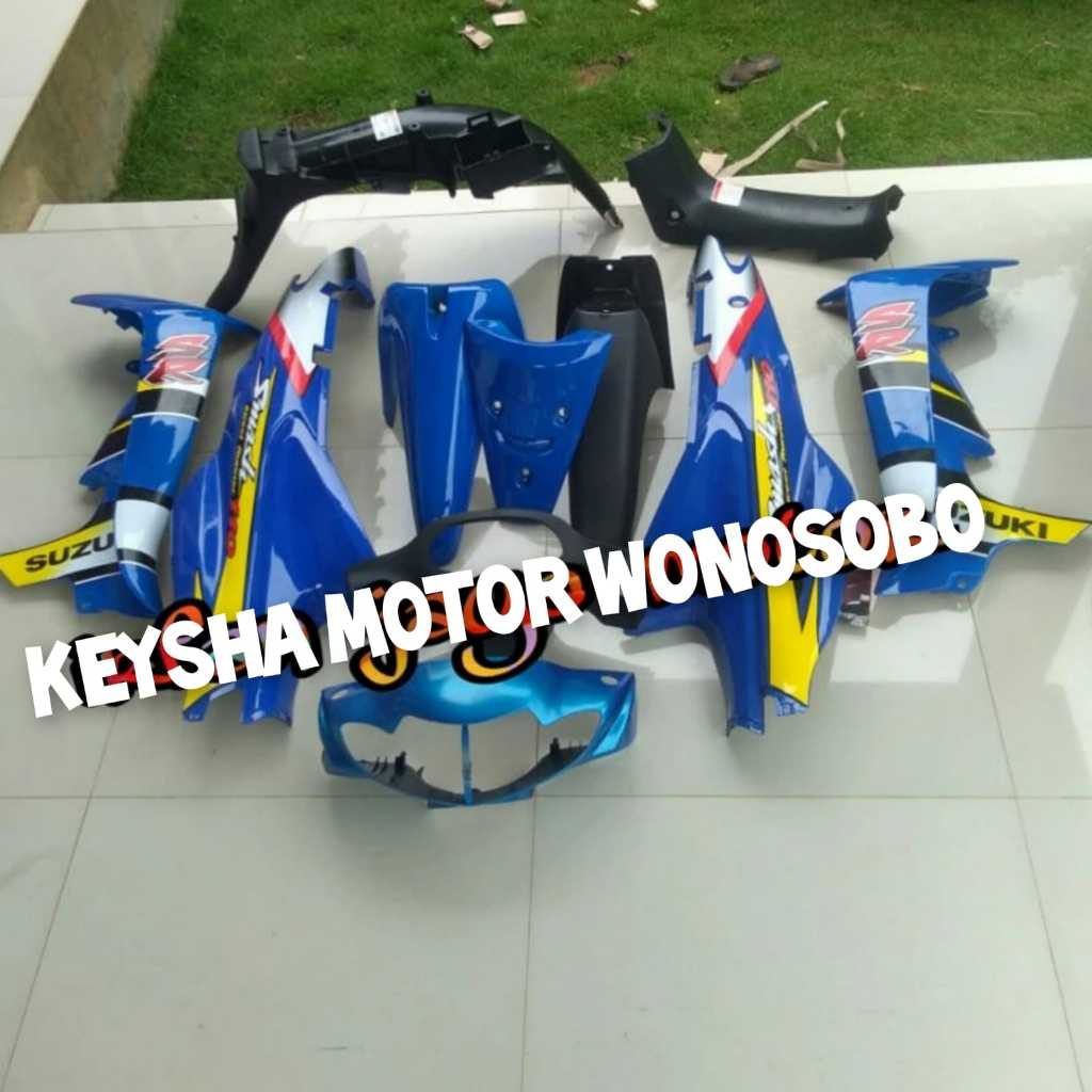 COVER BODY HALUS KASAR SMASH LAMA FULL BIRU SET STRIPPING