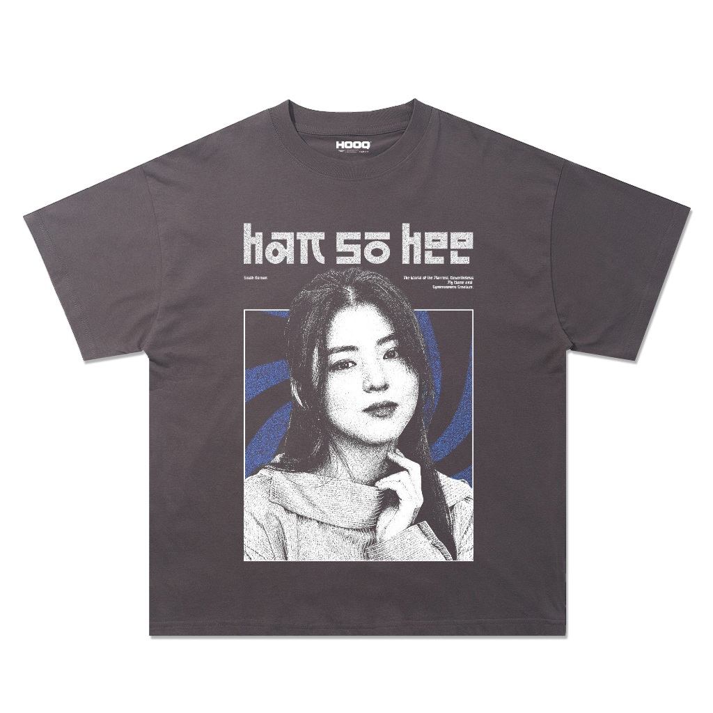 Koas Han So Hee Oversize VIntage Dark Grey Black Han So Hee Shirt