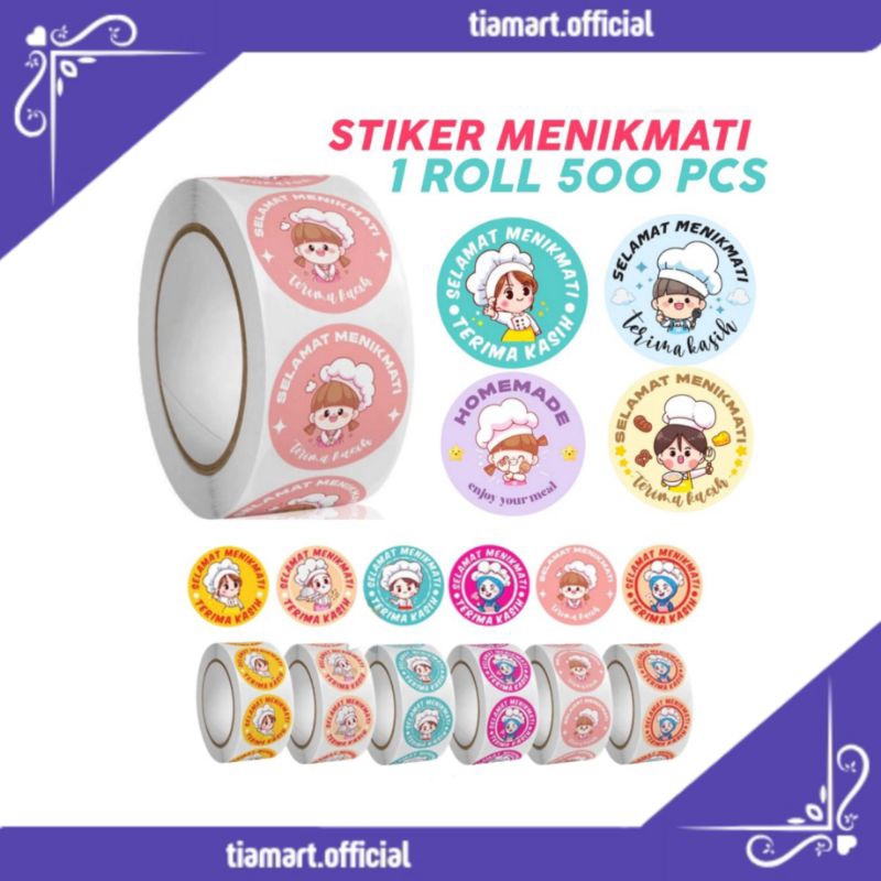 

[1 ROLL] Stiker Label Selamat Menikmati 500 Pcs