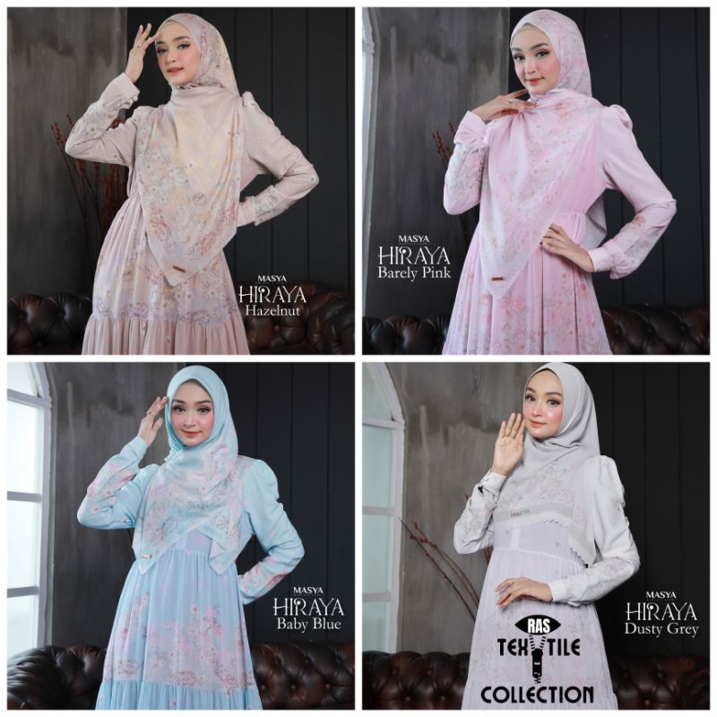 MADENIA SYARI By MASYA - Jilbab Hijab Kerudung Khimar Scarf Instan Voal Premium Lasercut Laser Cut M