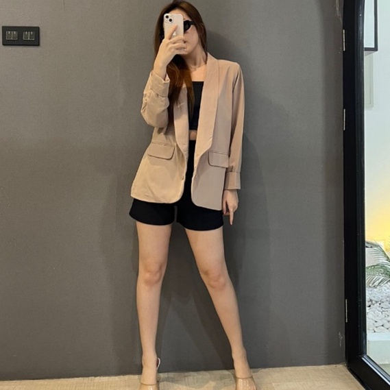 Diskon LINDY Alina Blazer  Outer Padded Blazer Wanita Outfit Kerja Kantor Formal Casual Hijab Friend
