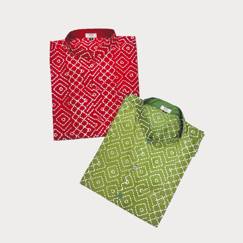kemeja batik couple ayah anak HIJAU, MERAH, hijau botol