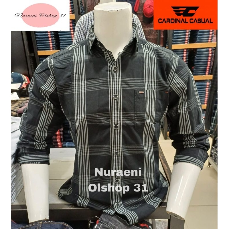 KEMEJA CARDINAL CASUAL REGULER HITAM
