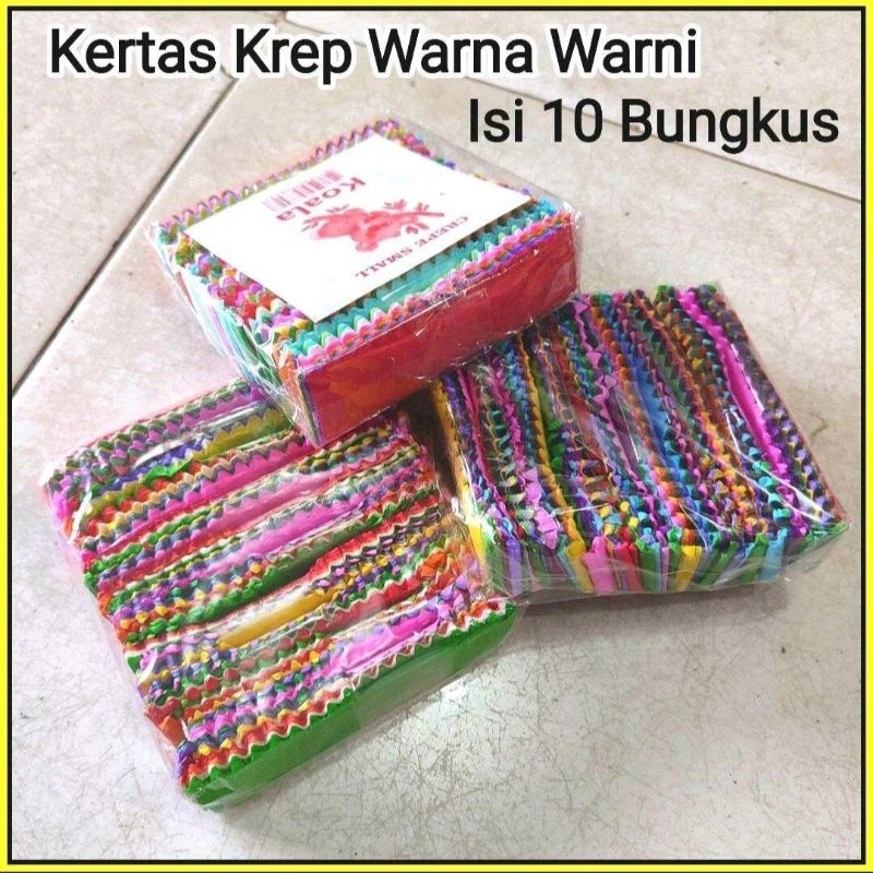 

1 Pak Kertas Krep Warna Warni Isi 10 Bungkus ( KECIL & BESAR )
