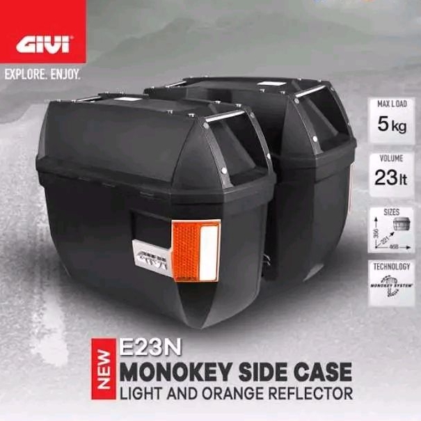 Side Box Givi E23 N E 23 N Sidebox E23N New arrival model panier bahan tebal CB Vixion NCB Versys