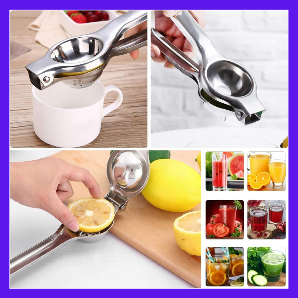 Alat Peras Jeruk Lemon Squeezer Pressed Clip Stainless Steel Portable Lemon Orange Manual Fruit Juic