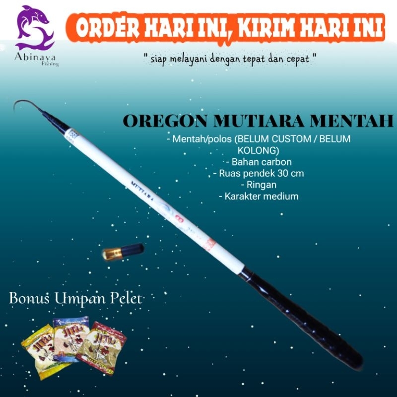 joran tegek oregon mutiara ruas pendek kaku carbon