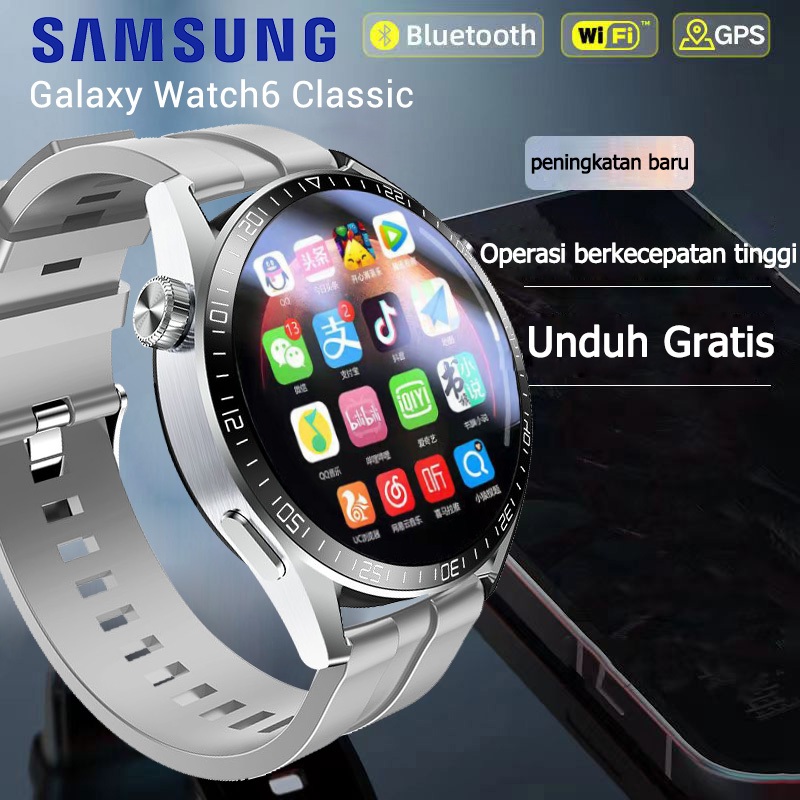 Samsung jam tangan pintar smartwatch pria wanita original anti air Full Touchscreen Panggilan Bluetooth  Gelang Pintar