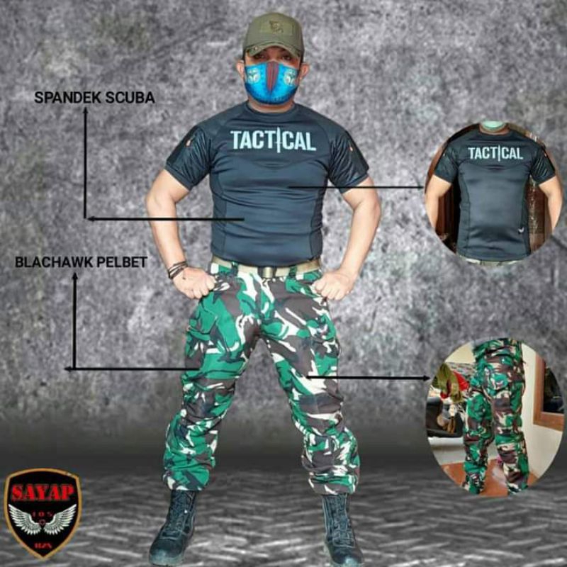 BAJU BDU,KAOS TACTICAL TNI FULL SCUBA IMPORT,BAJU BDU FULL SCUBA IMPORT,BAJU WANGKI TNI FULL SCUBA,B