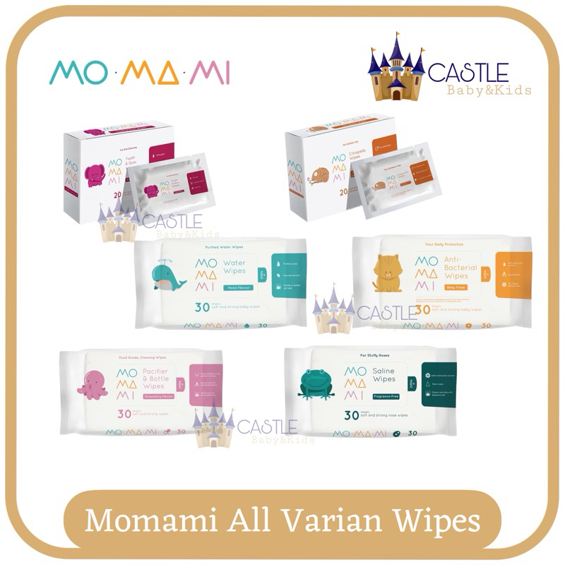 Castle - MOMAMI Pacifier & Bottle Wipes - Water Wipes - Anti Bacterial Wipes - Saline Wipes - Tooth 