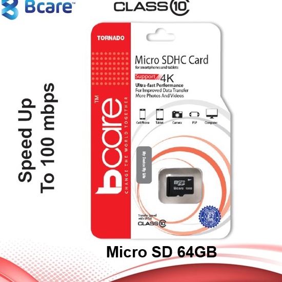 TEBUS MURAH Bcare Micro SD Class 1  64Gb  No Adaptor