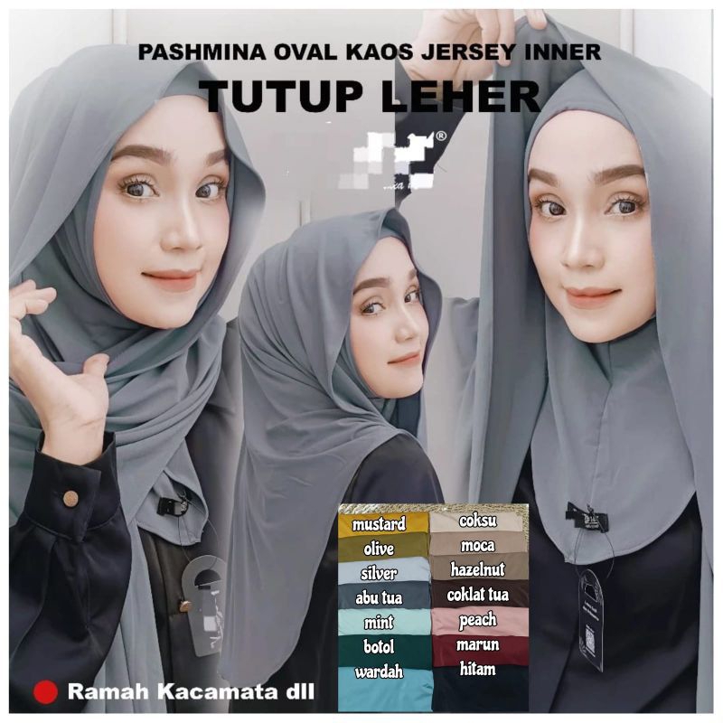 PASHMINA INSTAN PENUTUP LEHER/PASMINA NINJA LEHER