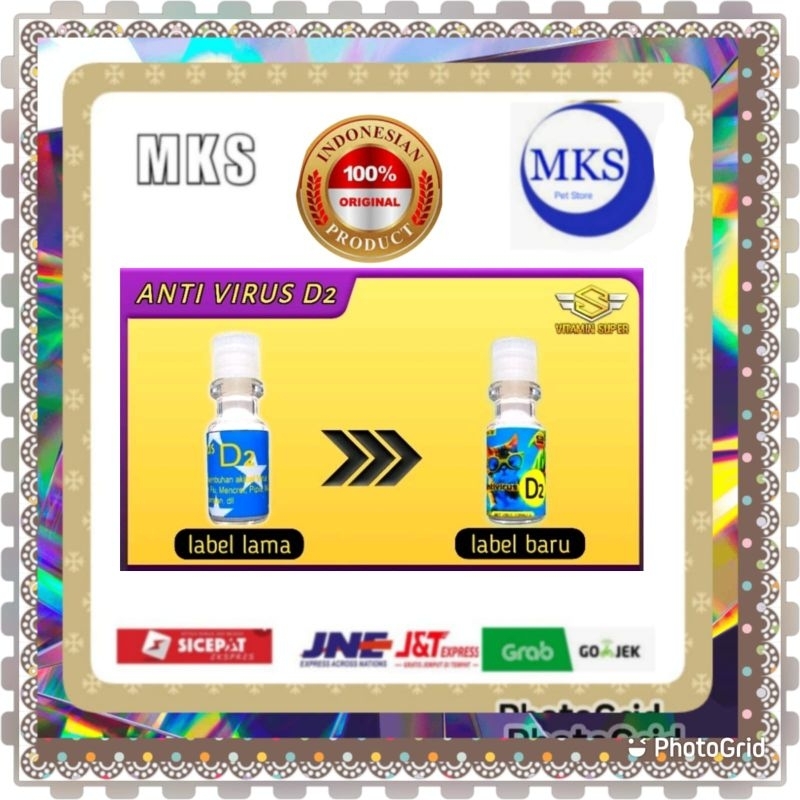 Obat kucing anti virus D2/obat flu/Panleu,calici, distemper dan Diare
