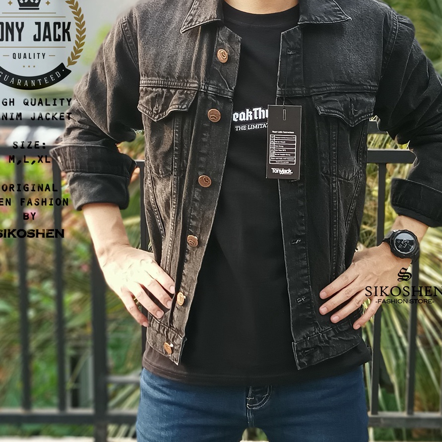 Restock Jaket Jeans Pria TONY JACK Denim Jacket Distro Cowok