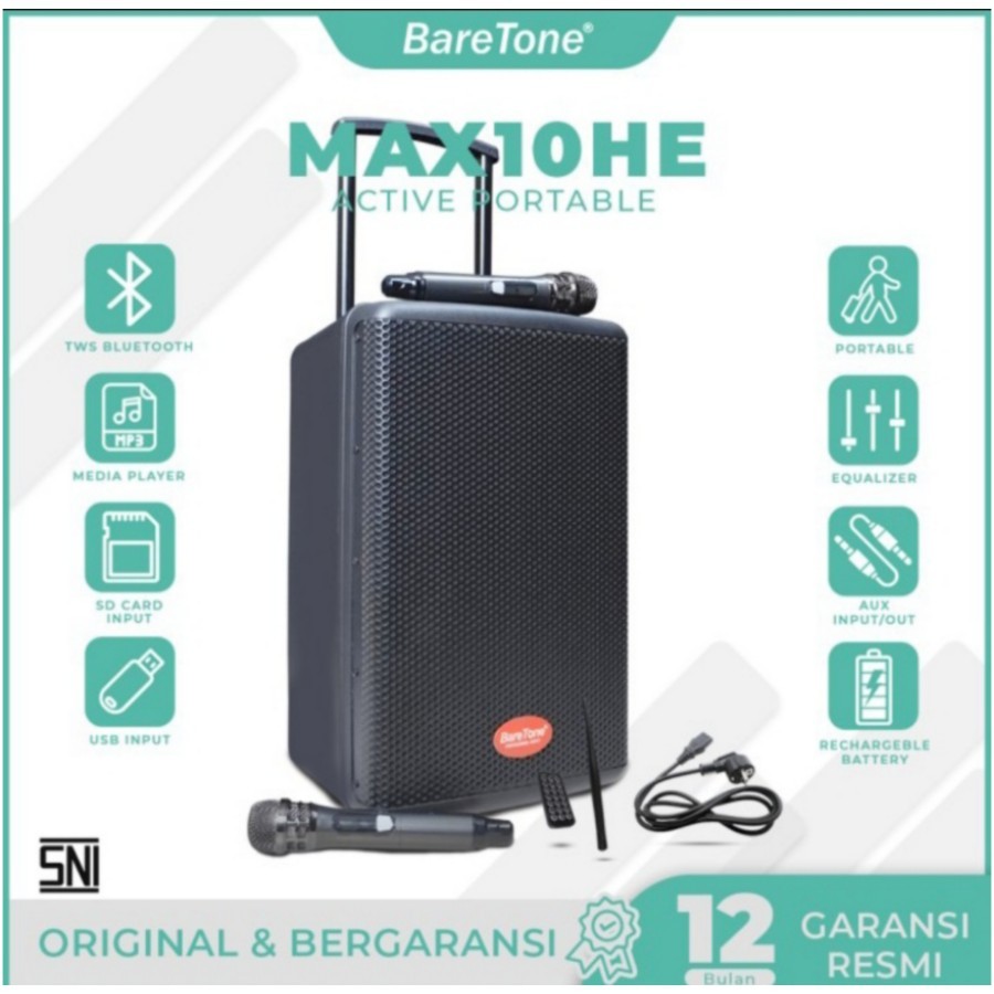 PROMO ( BISA COD ) Speaker Portable BareTone MAX10HE TWS MAX 10HE BLUETOOTH ORIGINAL garansi 1 tahun